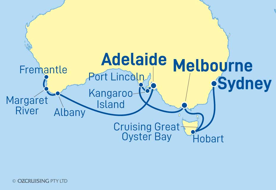Sapphire Princess Fremantle to Sydney - Ozcruising.com.au