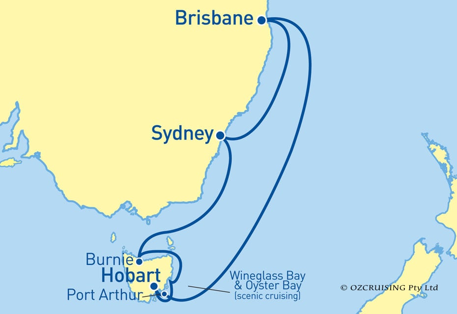 Coral Princess Sydney and Tasmania - Ozcruising.com.au
