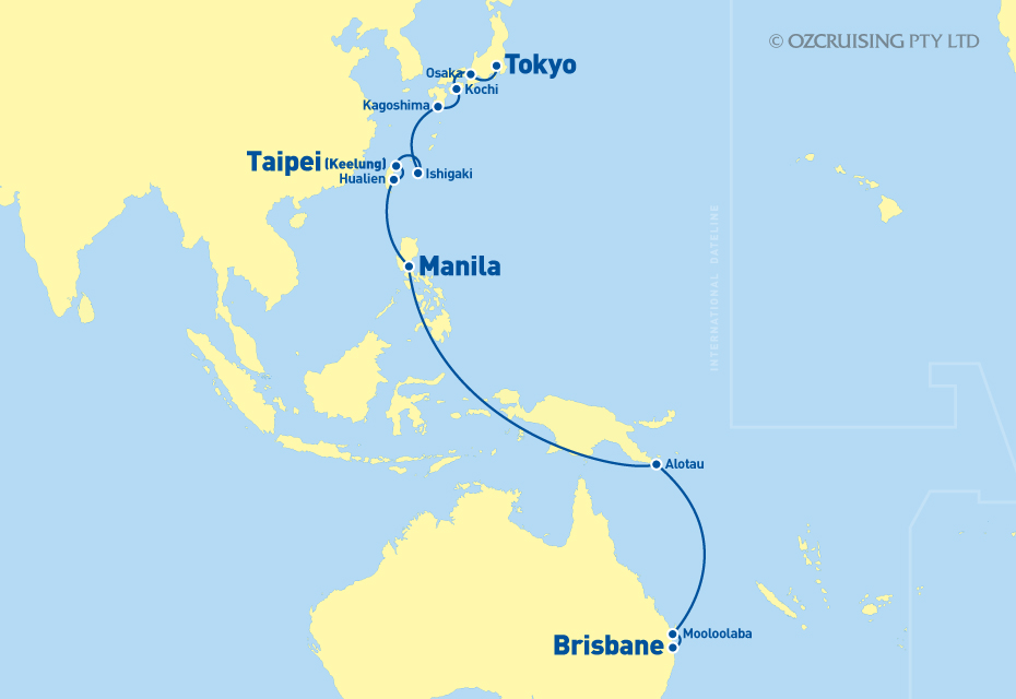 Pacific Princess Brisbane to Yokohama - Cruises.com.au