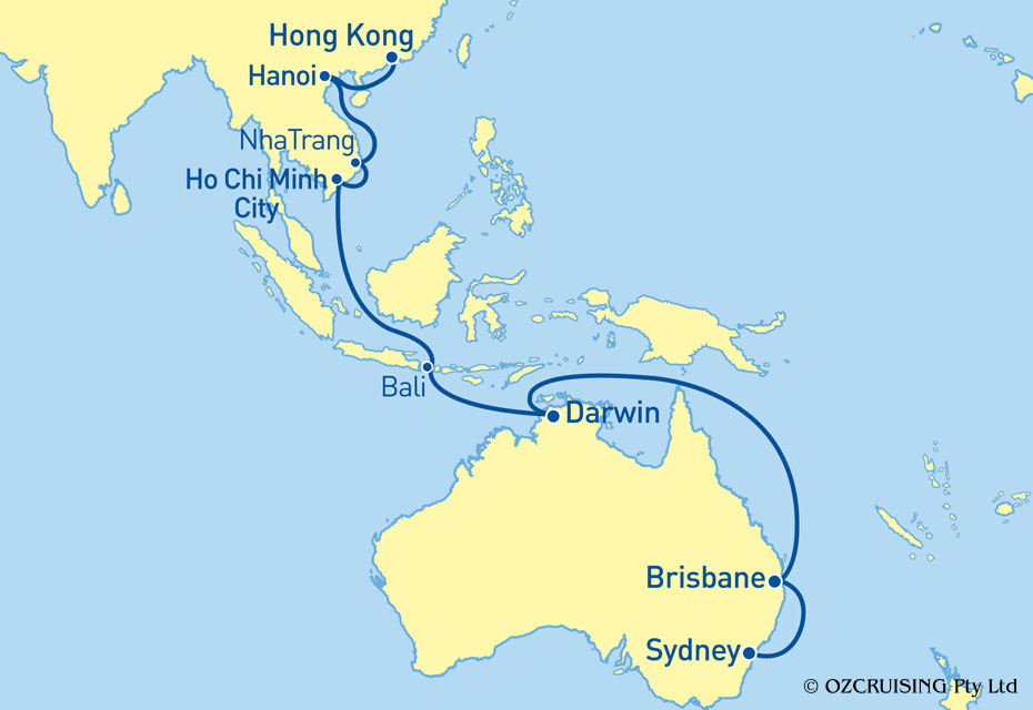 Sun Princess Hong Kong to Sydney - Ozcruising.com.au