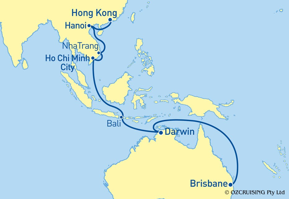 Sun Princess Hong Kong to Brisbane - Cruises.com.au
