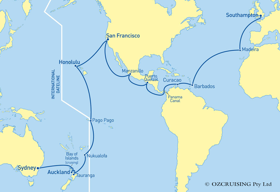 Arcadia Sthampton to Sydney - Cruises.com.au