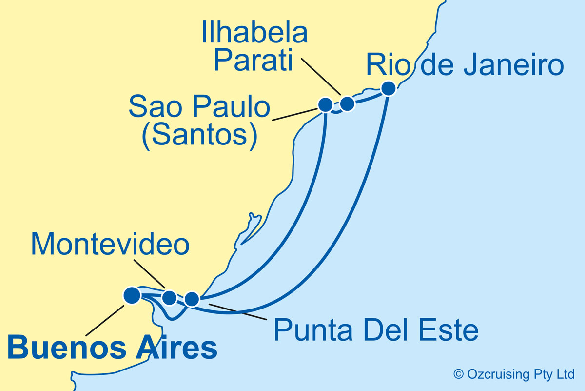 Azamara Pursuit Brazil & Uruguay Fly - Cruises.com.au