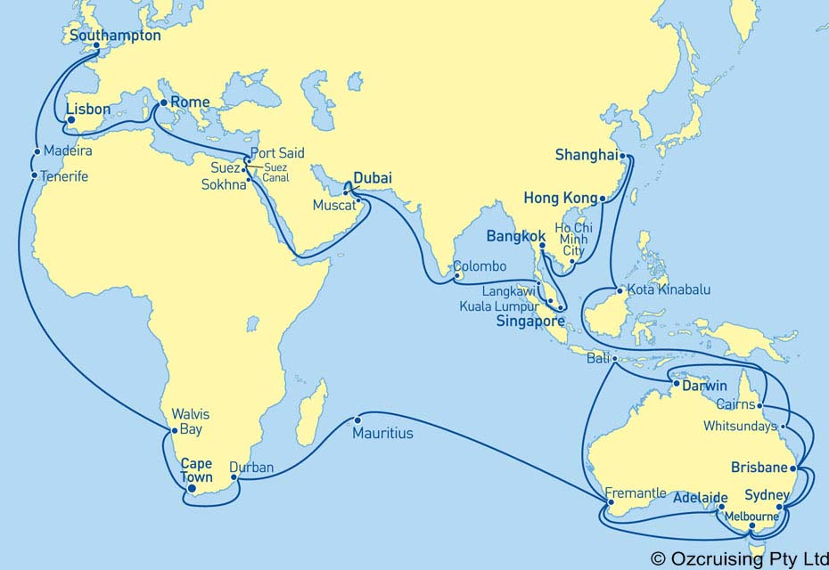 119 Night World Cruise Cruise on the Queen Mary 2 QM403