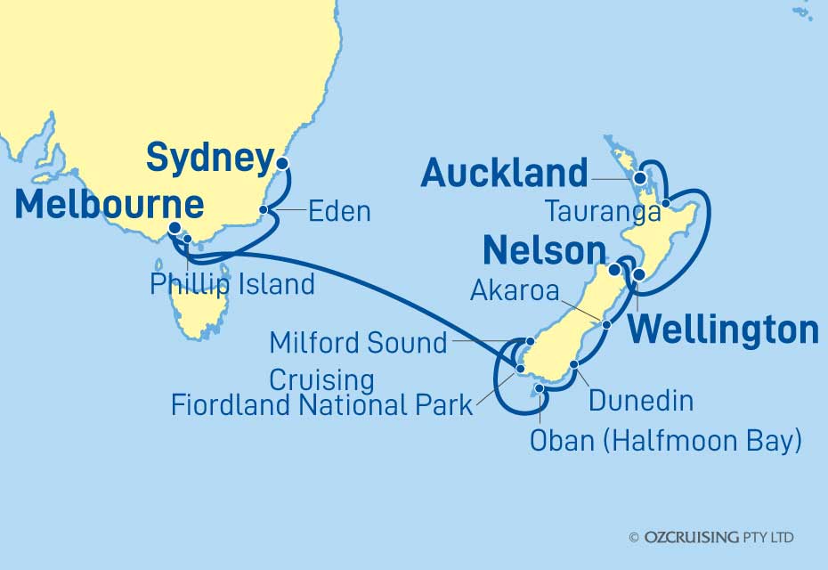 Seabourn Encore Auckland to Sydney - Ozcruising.com.au