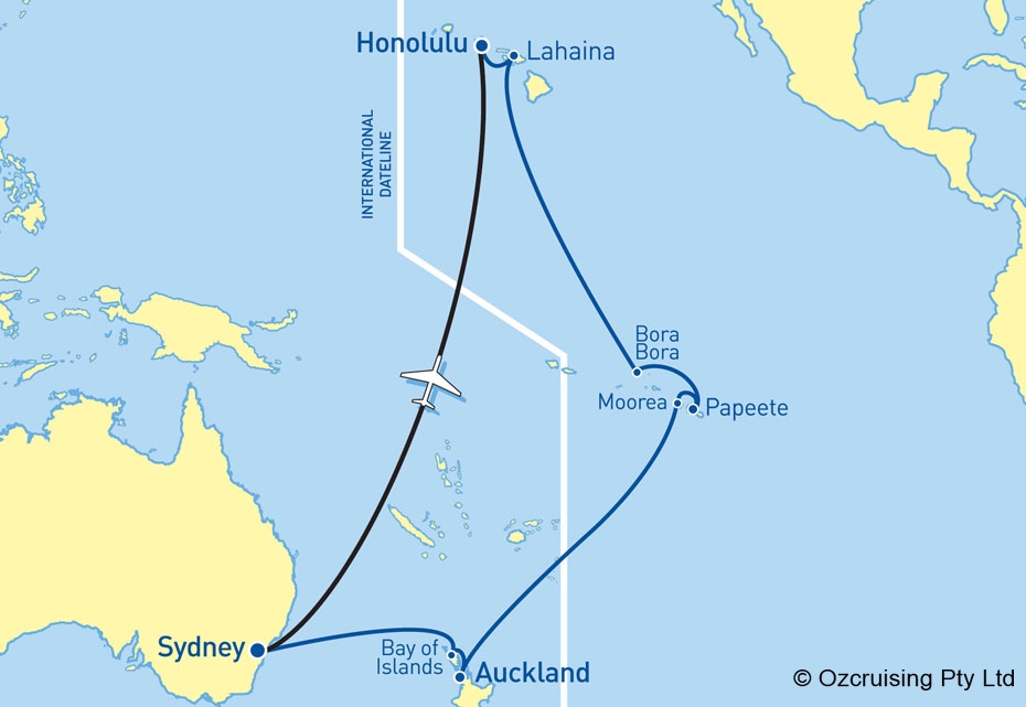 19 Night Honolulu to Sydney Cruise on the Celebrity Solstice SL19SEP16FLY